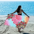 thumbnail image 2 of Pink Mandala Beach Towel Blanket for Girls Women, Soft Lightweight Microfiber Quick Dry and Sand Free Boho Towel, Thin Bohemian Pool Swim Bath Shower Beach Towel Mandala Gift, 2 of 5