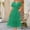 *Green, variant on ClodeEU Womens 2025 Summer Maxi Dress ,Short Sleeve V Neck Dresses ,Hollow Out Eyelet A Line Long Dresses Army Green,Womens Plus M