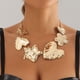 thumbnail image 4 of Collar de metal de estilo geométrico exagerado de moda Star Flower Necklace, 4 of 8