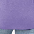 thumbnail image 5 of ClodeEU Women's V Neck 3/4 Sleeve Button Top ,Casual Summer Tunic Blouse Purple,Womens Plus XXL, 5 of 5