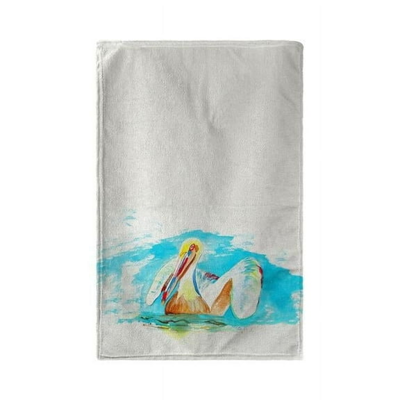 Betsy Drake KT715 16 x 25 in. Pelican in Teal Kitchen Towel