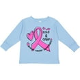thumbnail image 3 of Inktastic Love, Care, Cure Breast Cancer Awareness Pink Ribbon Boys or Girls Long Sleeve Toddler T-Shirt, 3 of 5