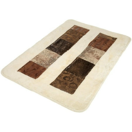 Sweet Home Collection Zambia Banded Bath Rug
