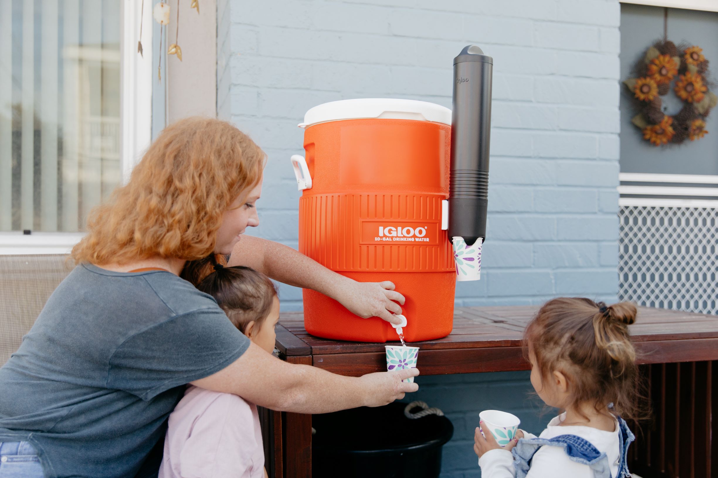 Igloo 10-Gallon Seat Top Water Jug with Cup Dispenser, Orange - image 3 of 6