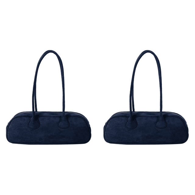 Bolso Mano Boston Ante para Mujer Hombro Con () Azul