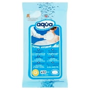 Aqua Total Hygiene Pre-Moistened Wash Gloves, 12 count