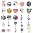 HANRU 925 Sterling Silver Charms for Charm Bracelets Necklace European