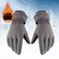 thumbnail image 2 of Audhol Thin Water-Resistant Windproof Non-Slip Gloves Women/Men Ski Mittens Winter Warm Plush Thickened Windproof Outdoor Riding Mittens Touchscreen Non-Slip Gloves Grey L, 2 of 2