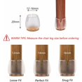 thumbnail image 3 of 20 Pieces Chair Leg Covers, Silicone Chair Feet Caps, Chair Feet Protector with Felt, Silicone Chair Feet Caps for Round Furniture Legs, Clear 12-16mm Transparen, 3 of 5