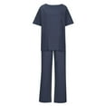 thumbnail image 5 of Pyhlmscde Women 2 Piece Outfits Sets, Wide Leg Pants Woman, Linen Dress, 5 of 5
