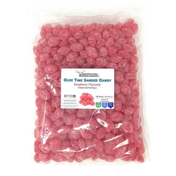 Olde Time Raspberry Sanded Candy Drops ~ 4 lbs.