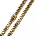 thumbnail image 2 of EOEMY 6-18mm Hip Hop 18K Gold Tone Stainless Steel Men Miami Cuban Link Chain Necklace-Gold-10mm-34Inch Or 86Cm, 2 of 4