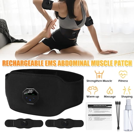 Abs Muscle Stimulator Fitness Belt,Welan Full Body Toning Machine for Abdomen/Arms/Legs, Adjustable 23''-60'' for Men & Women