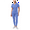Ceil Blue, variant on Pro Flawless Plus Scrub Set For Women - Elevated V-Neck Top & Jogger Scrub Pants
