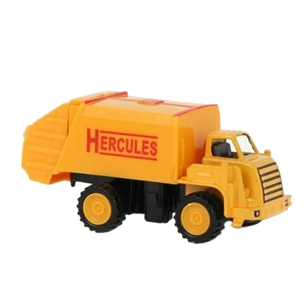 Bewildely 8 tipos de Mini coches de ingeniería para niños, niños que cultivan la creatividad, juguetes clásicos de playa Juguetes Amarillo y negro 3*7*3cm