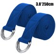 thumbnail image 2 of Stretching Exercise Fitness Bands, Made with Durable Cotton Soft with Ring Buckle-Blue, 2 of 5