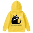 thumbnail image 4 of LIIPEE Girls Boys Hoodies Cartoon Animal Printed Long Sleeve Hooded Pullover Top With Pocket Girls Comfort Casual Daily Party Photoshoot Sweatshirts,Yellow,140, 4 of 8