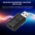 thumbnail image 2 of Dual-Function Bluetooth 5.0 Wireless Audio Adapter: 2-in-1 Transmitter & with 3.5mm Input, 10-15m Range, ABS Material, 5V DC Power for Car and Home Audio Systems, Ultra-Compact 45x21x11mm, 2 of 7