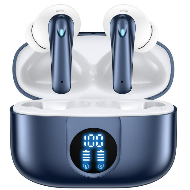 V5.4 Auriculares Bluetooth Inalámbricos, Auriculares Bluetooth 60 Horas de Batería con Cancelación de Ruido Llamadas Claras Micrófono Incorporado Resistente al Agua IPX7