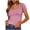 Pink, variant on Aloohaidyvio Crop T Shirts for Women,Womens Short Sleeve T Shirts V Neck Crop Going Out Cute Tops for Women Basics Tees Summer Trendy Clothes