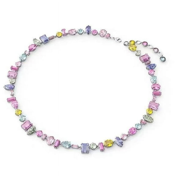 High-Grade Colorful Cubic Zirconia Chain Necklace Gift Summer Delicate Fash