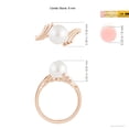 thumbnail image 5 of ANGARA South Sea Cultured Pearl Ring with Wing Motifs in 14K Rose Gold for Women | June Birthstone, Birthday, Anniversary, Jewelry Gift for Women | Pearl Ring, 5 of 9