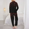 thumbnail image 5 of Kll Red Glitter1 Print Women'S Long Sleeve Pajamas With Pants Sleepwear Loungewear 2 Set-X-Large, 5 of 9