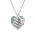 thumbnail image 2 of Delight Jewelry Acrylic Large Hologram Heart Silvertone Courage Strength Wisdom Honesty Bar Charm Necklace, 23", 2 of 4