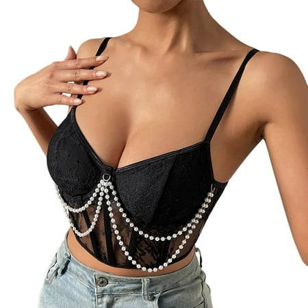 Siilsaa Women S Lingerie Sexy Naughty Women s Wireless Minimizer Bra Plus Size Non-Padded Soft Full Figure Bra Black S