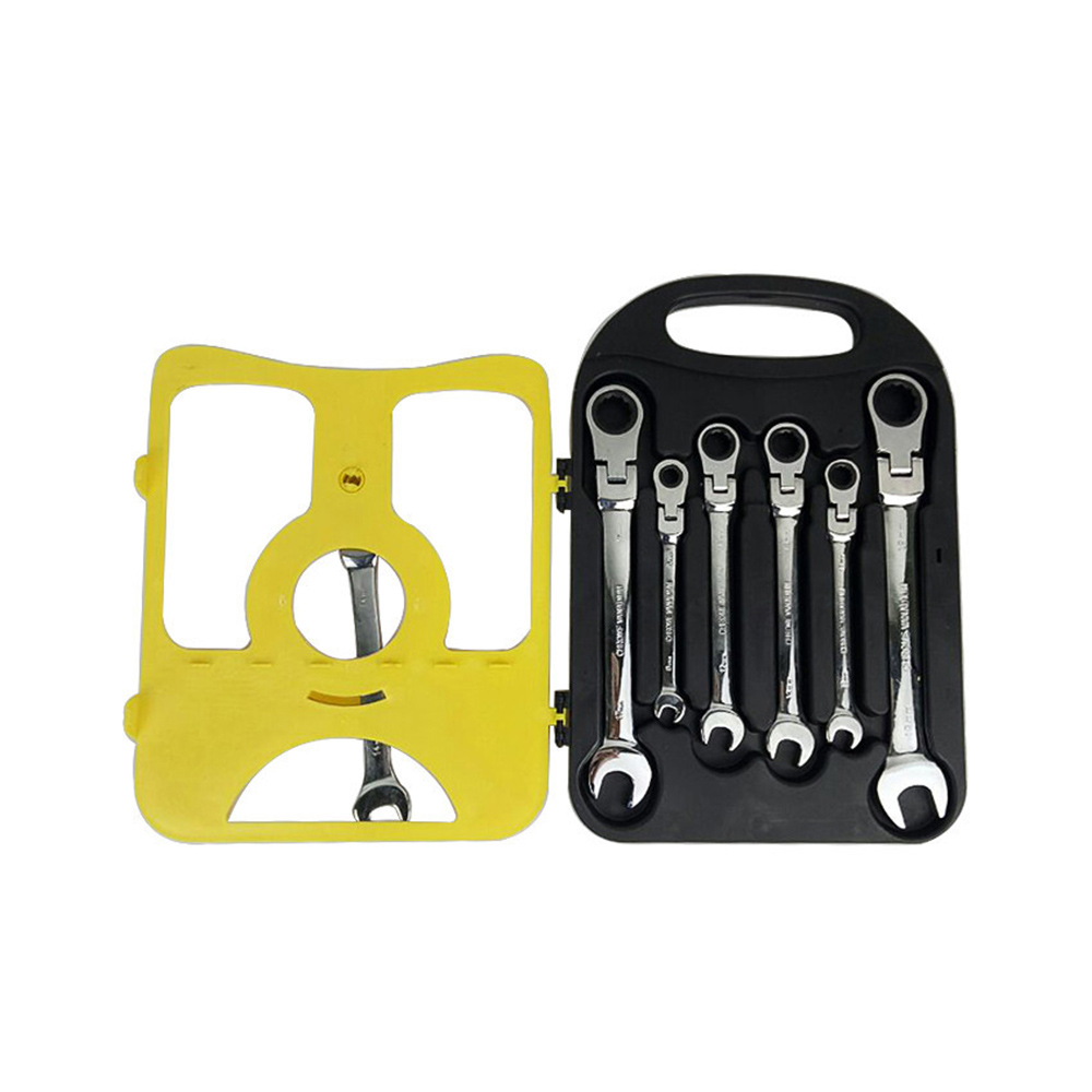 7Pcs MultiFunction Wrench Tool Set DualUse Ratchet Wrench Set