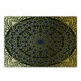 thumbnail image 1 of Mandala Cutting Board, Large Detailed Round and Vintage Mandala Lotus Inspired Ethnicity, Decorative Tempered Glass Cutting and Serving Board, Small Size, Navy Blue Yellow, by Ambesonne, 1 of 1