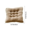 thumbnail image 3 of Xecvkr Cotton Linen Chair Cushion Four Season Plush Soft Breathable Butt Seat Pad Office Classroom Stool Home 1 Pack Coffee, 3 of 6