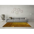 thumbnail image 3 of Ahgly Company Machine Washable Indoor Rectangle Abstract Yellow Modern Area Rugs, 7' x 9', 3 of 4
