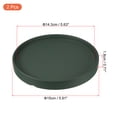 thumbnail image 2 of Unique Bargains 6' Ceramic Round Planter Saucer Flower Pot Drip Tray Coaster, Dark Green 2 Pack, 2 of 5