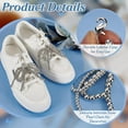 thumbnail image 4 of 1 Pairs Pearl Bowknot Shoe Charms Light Grey Knot Shoe Charms with Lobster Clasp Imitation Pearl Shoe Charms Shoelaces Decorations Pearl Charm for Woman DIY Shoelace Accessories DIY, 4 of 6