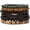 J-012, variant on Gothic Bracelet Adjustable Punk Braided Leather Multilayer Grunge Set Bracelets Emo Metal Cuff Wrap Bangles Meaningful Gift