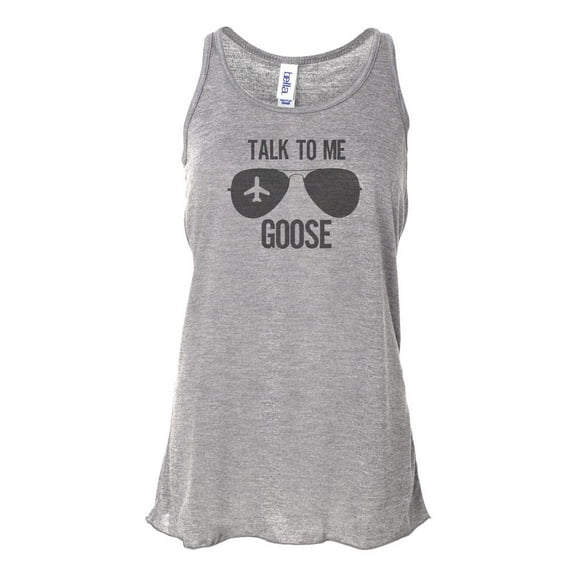 "Top Gun Tank Top, Talk To Me Goose, Racerback Tank Top, Gift For Her, Sublimation, Soft Bella Tank, Workout Tank, Tank Top, Fitness, Health, Athletic Grey, MEDIUM"