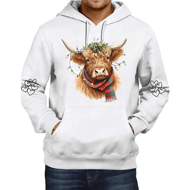 MHFRRA Sudadera con Capucha Informal de Manga Larga, Suave, Cómoda y Ligera, Ropa de Calle de Moda para Uso Diario Blanco