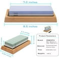 thumbnail image 6 of Whetstone Knife Sharpening Stone Kit: Double Straight Chef Sharpener Set - 200/800 1000/6000 Coarse Fine Grit kitchen Professional 2 Sided Honing Wet Stones Slip-Resistant Bamboo Base and Angle Guide, 6 of 6