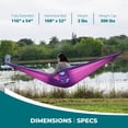thumbnail image 3 of Bliss Hammocks Hammock in a Bag with Carabiner Hooks & Tree Straps, Pink Purple, 3 of 10