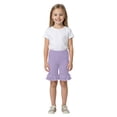 thumbnail image 4 of Ruyang Girls Slim Fit Cotton Shorts Ruffle Soft Elastic Waist Casual Shorts Lightweight Outdoor Athletic Jogger Shorts 3-8 Years, 4 of 7