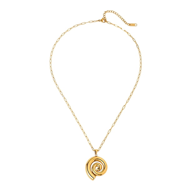 Dainty Gold Collares en forma de espiral para las mujeres Collares de oro para las mujeres Collares en forma de espiral para Teen Girls Joyas