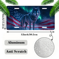 thumbnail image 2 of 1 Pcs 2D Flat License Plate Covers & Frames, A Wolf For Decorative Front, Waterproof For Decoration Aluminum License Plate Covers & Frames Cover For Men Women, 12" X 6", 2 of 7