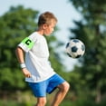 thumbnail image 1 of OULII 6Pcs Elastic Soccer Captain Armband Light Green Wear Resistant Football Team Bands, 1 of 6