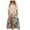 Green, variant on Herrnalise Women’s Dresses Summer 2024 Printed Lace Splicing Lace-up 7-part Sleeve Shirt-style Long Dress S-4XL