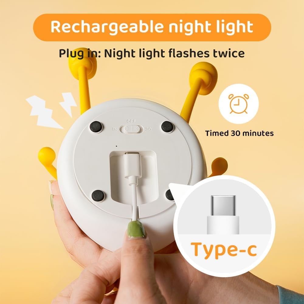 LED Cute Duck Night Light, Duck Silicone Baby Night Light, Rechargeable Table Lamp, Bedside Lamp with Touch Sensor for Bedroom, Living Room, 3 Dimmable Functions