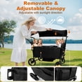 thumbnail image 5 of Vomeast Wagon Stroller for Kids,Spacious 4-Seater Stroller Wagon with Adjustable Canopy,Pull & Push Handle,5-Point Harness,Foldable for Toddlers, Black, 5 of 10