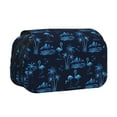 thumbnail image 1 of Disketp BLUE Flamingo Birds Estuche de Lápices de Doble Capa con Tapa Abatible y Cremallera, Organizador Escolar para Adolescentes y Adultos, 1 of 7