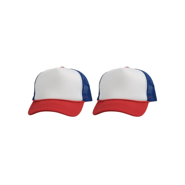 Top Headwear Men's Blank Rope Trucker Foam Mesh Plain White/Red/Royal