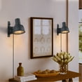 thumbnail image 2 of Modern Industrial Black Plug in Wall Sconces, Vintage Swing Arm Wall Lamp for Living Room, 2 of 5